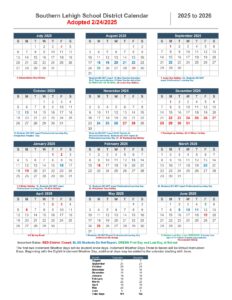 southern lehigh school district calendar