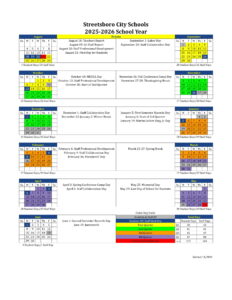 Streetsboro City Schools calendar revised
