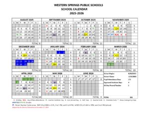 WESTERN SPRINGS PUBLIC SCHOOLS calendar