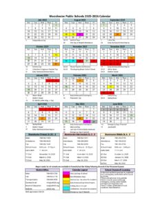 Westchester Public Schools il calendar