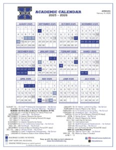 Xenias school calendar 25-26