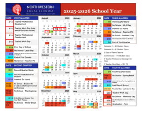 northwestern local schools calendar 25-26
