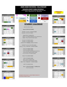 Augusta County Public Schools calendar