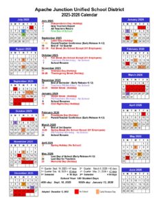 Apache Junction Unified School District CALENDAR
