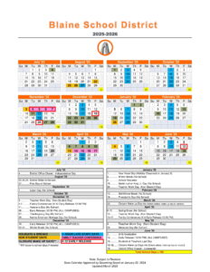 Blaine School District Calendar