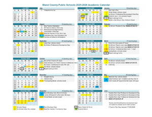 BLAND COUNTY PUBLIC SCHOOLS CALENDAR