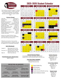 briston tennessee city schools calendar