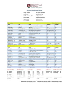Collierville Schools CALENDAR
