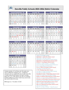 Denville Township School District CALENDAR