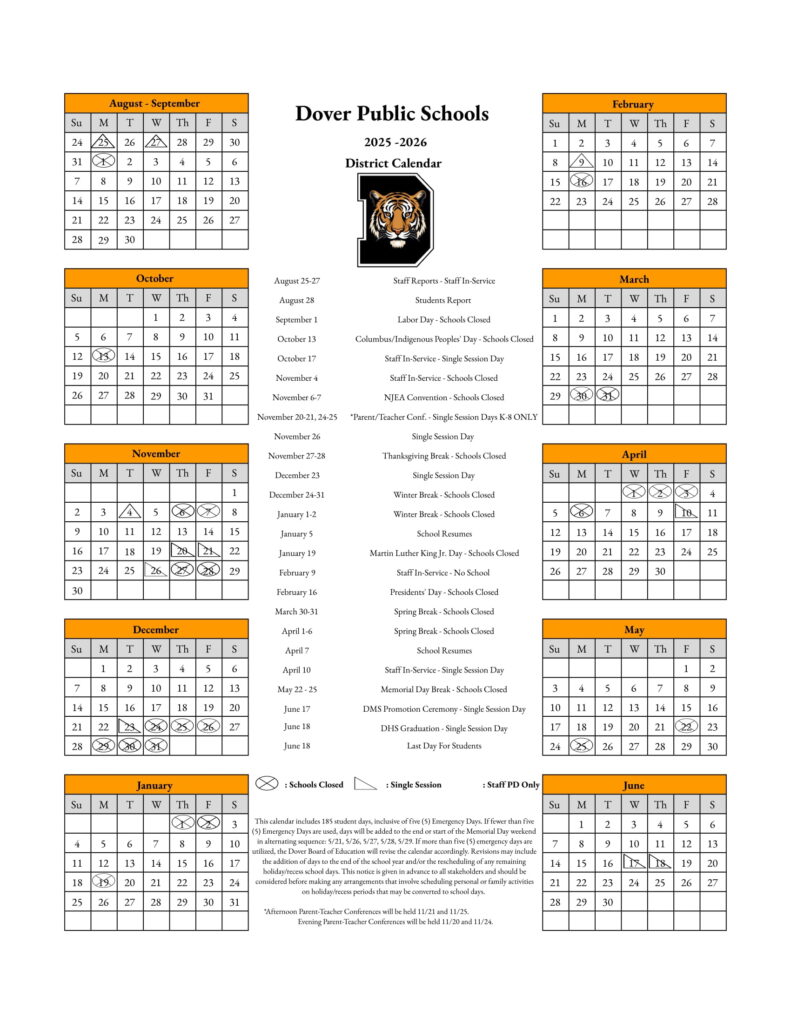 dover public schools calendar