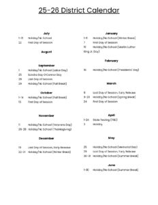 EDUPRIZE SCHOOLS CALENDAR
