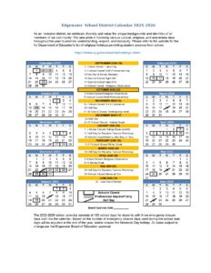 EDGEWATER SCHOOLS calendar