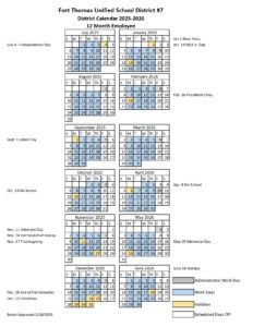 Fort Thomas Unified School District CALENDAR