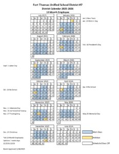 Fort Thomas Unified School District CALENDAR