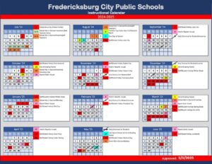 Fredericksburg City Public Schools calendar