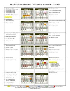 Granger School District CALENDAR