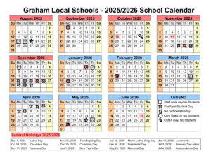 Graham Local Schools calendar