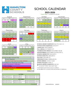 HAMILTON COUNTY SCHOOLS CALENDAR