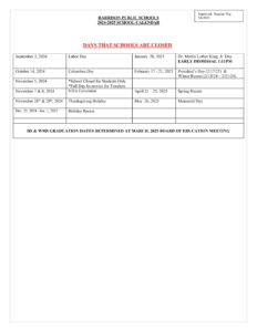 harrison public schools calendar