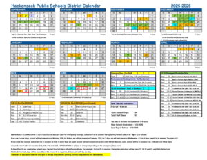 HACKENSACK PUBLIC SCHOOLS CALENDAR