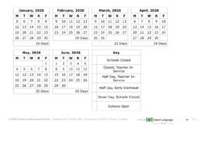 Hopatcong Borough Schools, calendar