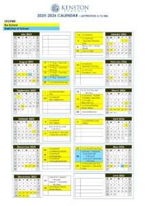 Kenston Schools calendar