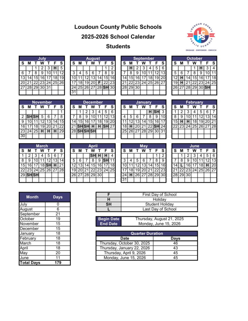 loudoun County Public Schools Calendar
