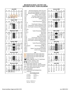 Madison Elementary School District Calendar