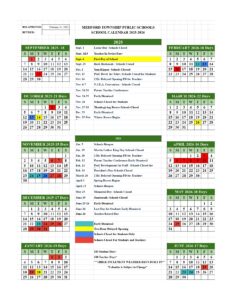 Medford Township Public Schools CALENDAR
