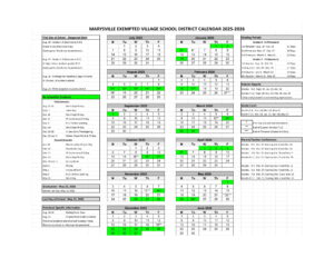 MARYSVILLE SCHOOLS CALENDAR 25-26