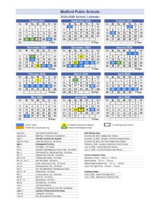 Medford Public Schools, CALENDAR