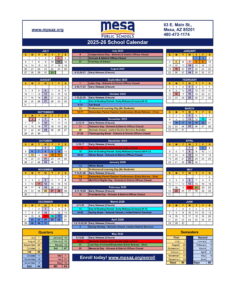 Mesa public school calendar