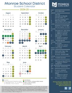 MONROE SCHOOL DISTRICT CALENDAR