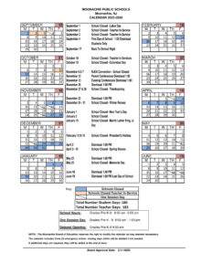 moonachie school calendar