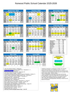 norwood public school calendar