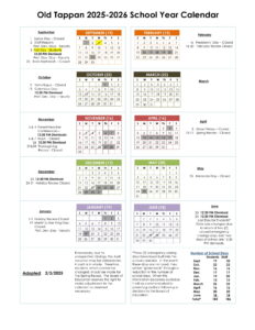 OLD TAPPAN SCHOOL DISTRICT CALENDAR