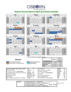 Osborn School District #8 CALENDAR