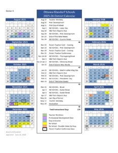 Ottawa-Glandorf Schools calendar