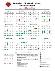 Petersburg City Public Schools calendar