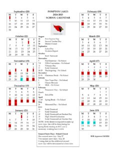 pompton lakes school district calendar