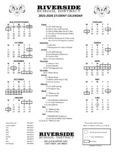 Riverside School District wa Calendar