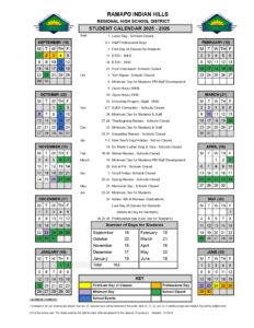 Ramapo Indian Hills Regional H.S. District calendar
