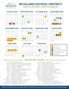 Richland School District CALENDAR