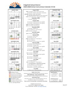 Ridgefield School District calendar