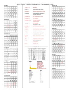 SCOTT COUNTY PUBLIC SCHOOLS CALENDAR
