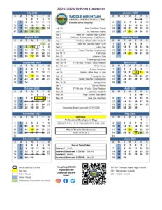 Saddle Mountain Unified School CALENDAR