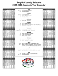 Smyth County Public Schools Calendar