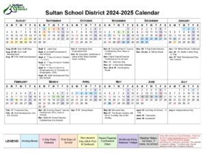 Sultan School District #311 calendar