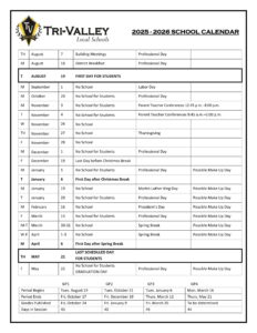 TRI-VALLEY LOCAL SCHOOLS calendar