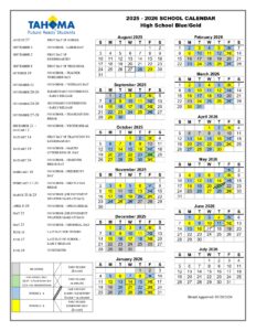 Tahoma High School calendar